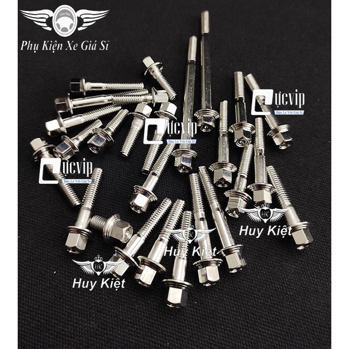 [Rẻ Vô Địch] Bộ Ốc Lốc Máy Salaya PHAY THÁI Inox 304 Cho Sirius Fi (16 Con) 5215
