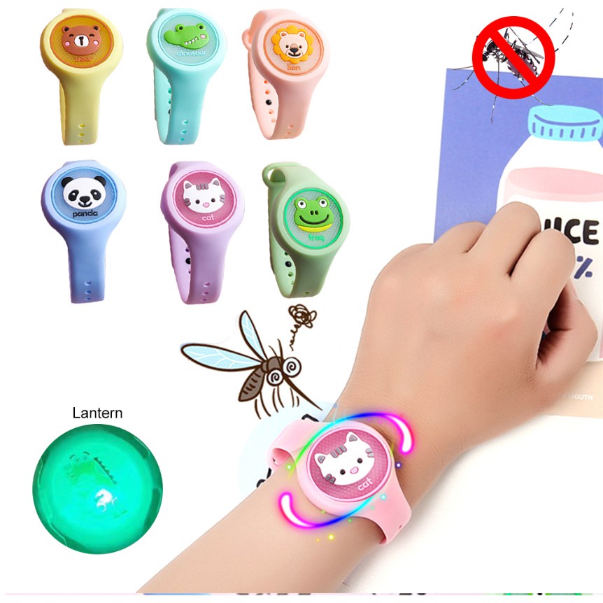 Đồng hồ Vòng đeo tay chống muỗi silicone phát sáng