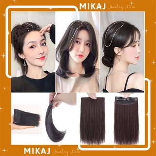 Tóc giả kẹp phồng chân tóc nữ đẹp hàn quốc highlight cute kẹp phím nửa đầu cho mái giả dài 20cm MIKAJ STORE