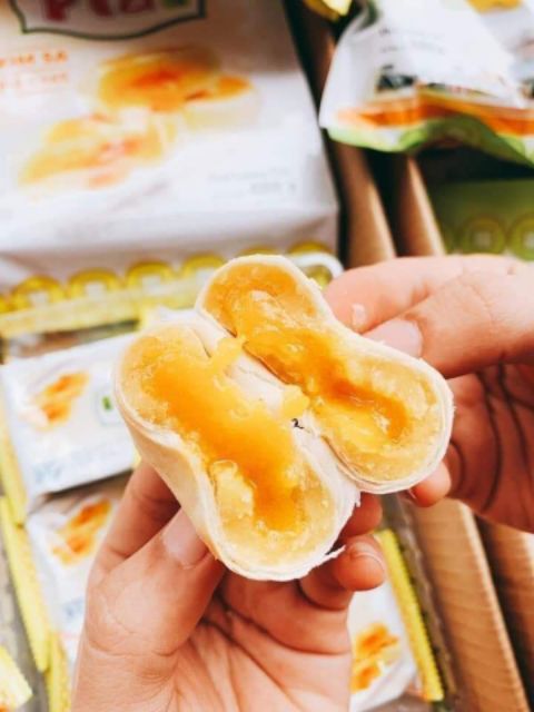 [ĐỪNG BỎ LỞ CƠ HỘI ĐÙNG THỬ] Bánh pía kim sa mini đậu xanh trứng Tân Huê viên túi 480g Đặc sản Sóc Trăng [ Date Mới]