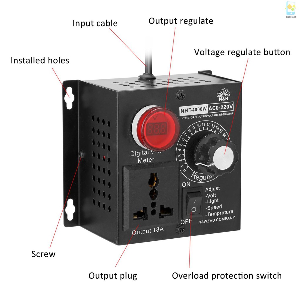 Bộ ổn áp HABOTEST AC 220V 4000W
