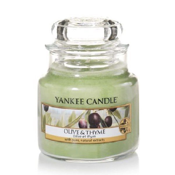 Hũ nến thơm Olive &amp; Thyme Yankee Candle YAN9990 (Size M 411g)