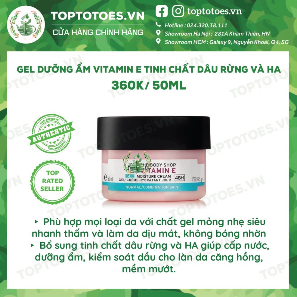 CHỈ SALE HÔM NAY Bộ Vitamin E Lúa Mạch The Body Shop rửa mặt, toner, xịt khoáng, kem dưỡng, mask siêu cấp ẩm và làm sáng