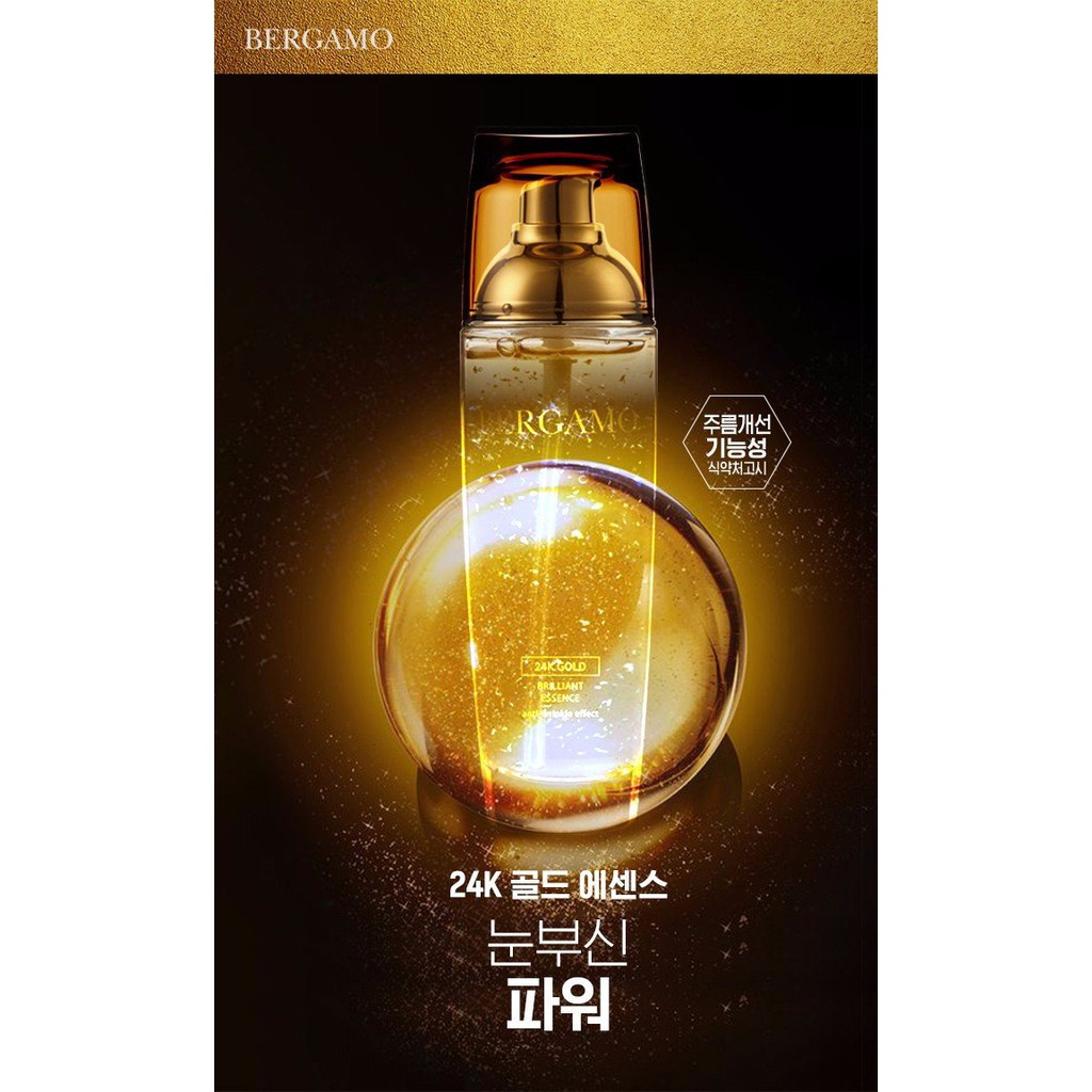 SERUM BERGAMO Nâng Cơ, Dưỡng Da 24K GOLD Brilliant Essence 110ml