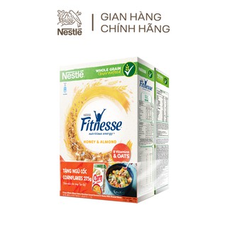   Tặng 1 hộp Cornflakes 275g  Ngũ cốc ăn sáng Nestlé FITNESSE Mật Ong Hạnh Nhân 390g hộp 