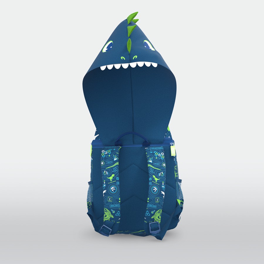 Ba Lô Hoodie CLEVERHIPPO Khủng Long Siêu Đẳng BD3102/BLUE