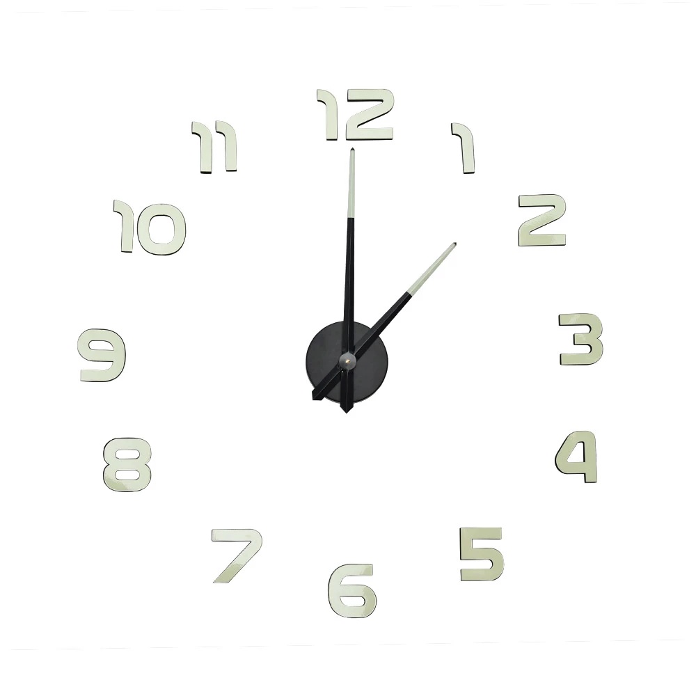 Đồng Hồ Dán Tường Dạ Quang 3D Bằng Nhựa Acrylic Không Ồn Trang Trí Nhà Cửa