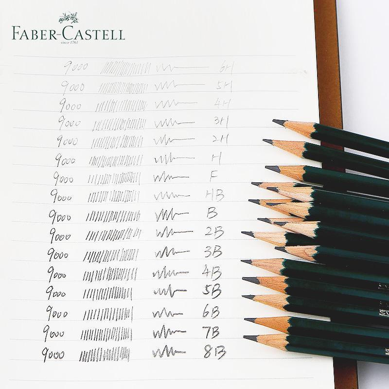 Bút chì gỗ phác thảo Faber Castell 9000 - Bút chì HB/2B/3B/4B/5B/6B/7B/8B