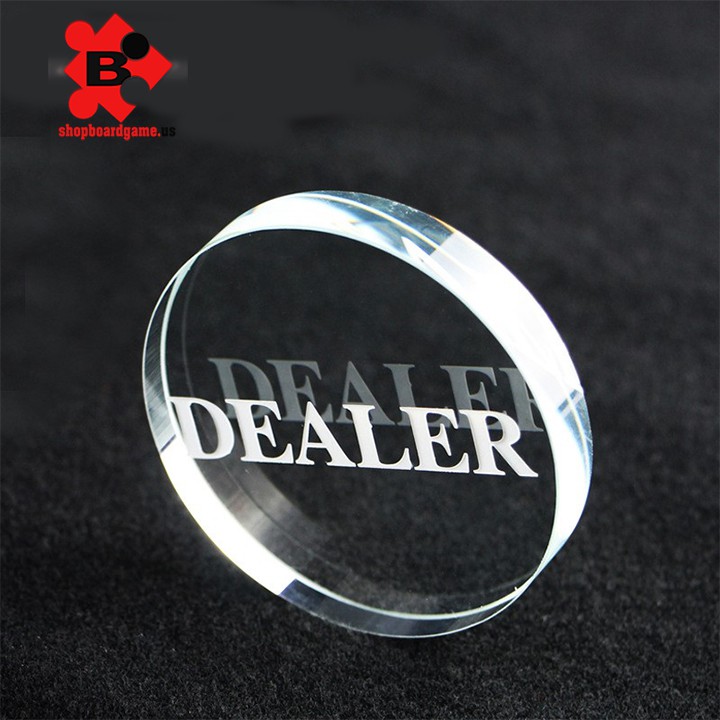 Nút Dealer acrylic trong suốt cao cấp