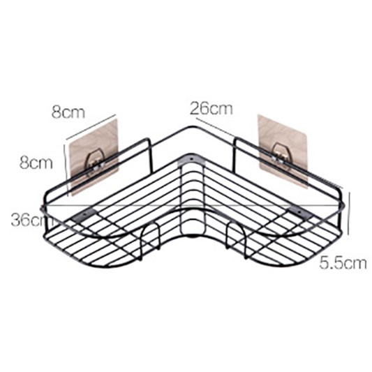 Kệ Sắt Tam Giác Gắn Góc Tường Đựng Đồ Tiện Dụng Cho Nhà Tắm