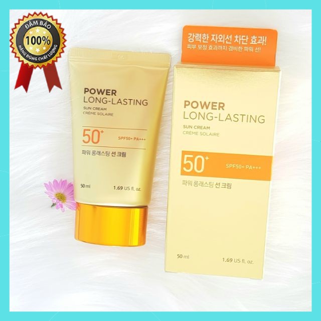 [AUTH] Kem Chống Nắng 50ml 80ml The Face Shop Đa Chức Năng NATURAL SUN ECO POWER LONG-LASTING SUN CREAM SPF50+ PA+++