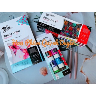 Màu vẽ vải Mont Marte bộ 20ml x 8/12/20/24 màu Fabric Paint