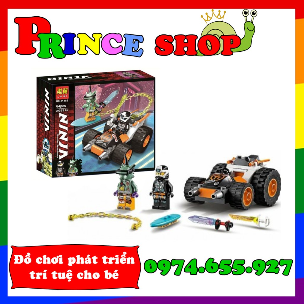 Bộ xếp hình ninjago ss12 xe đua tốc độ của Cole Lari 11482
