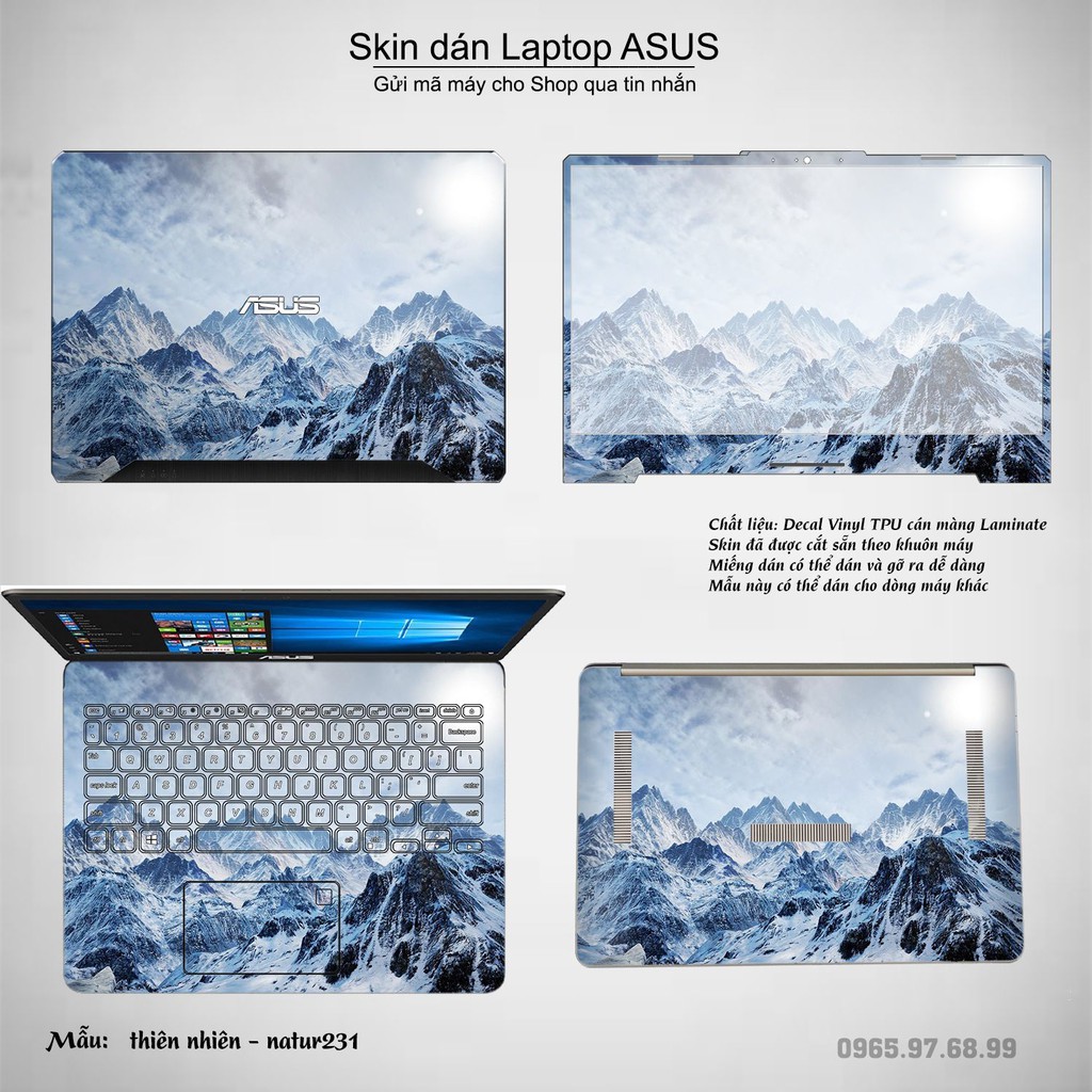 Skin dán Laptop Asus in hình thiên nhiên nhiều mẫu 9 (inbox mã máy cho Shop)