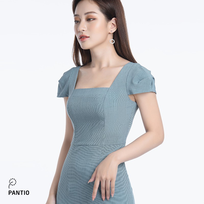Đầm công sở chất liệu thô đũi dáng ôm ngắn tay FDC32746 - PANTIO | BigBuy360 - bigbuy360.vn