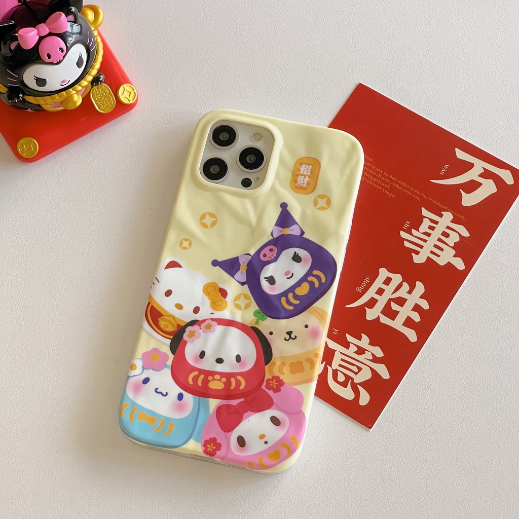 Ốp Điện Thoại Họa Tiết Hoạt Hình Kitty Và Kuromi 3D Dễ Thương Chống Sốc