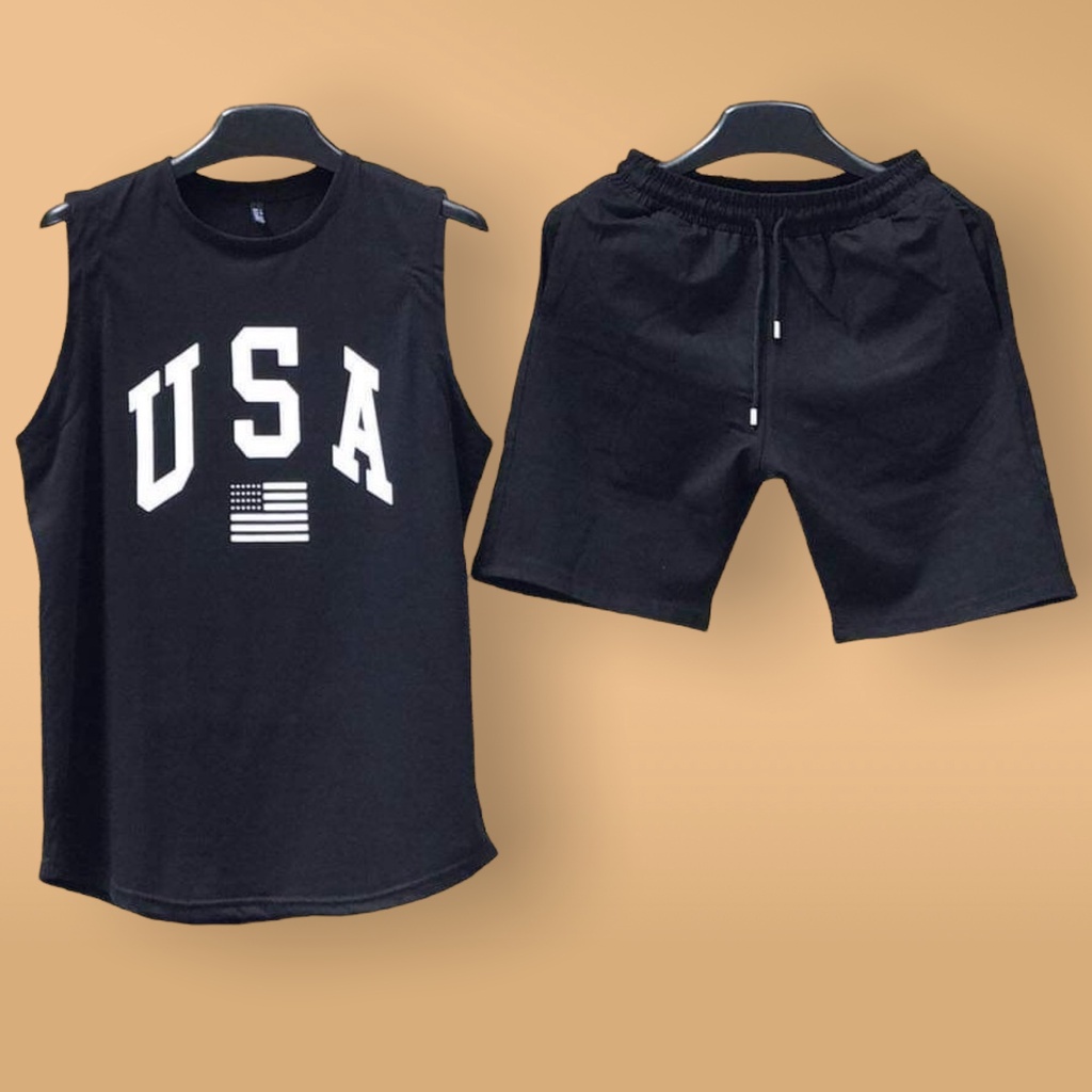 Nguyên bộ thể thao nam chất thun mè mềm mịn thoáng mát