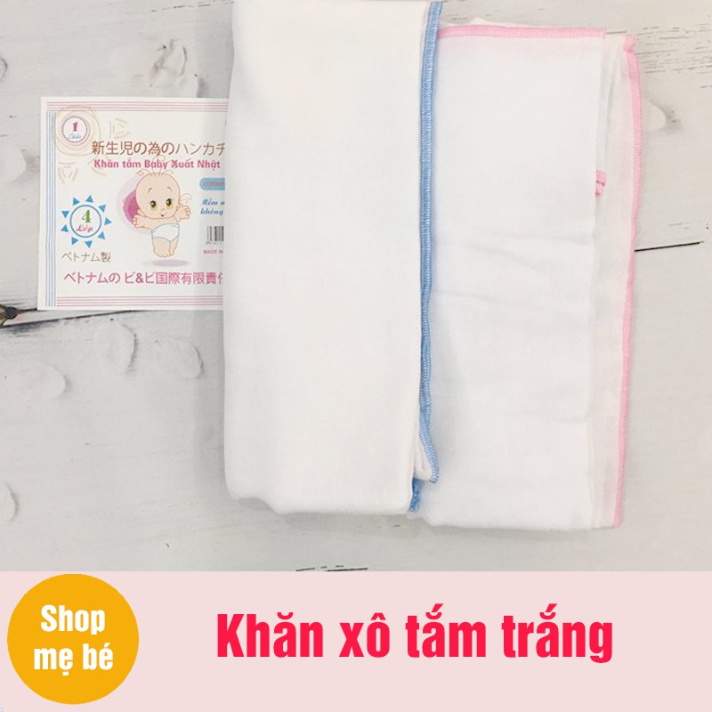 Khăn tắm xô trắng cho bé