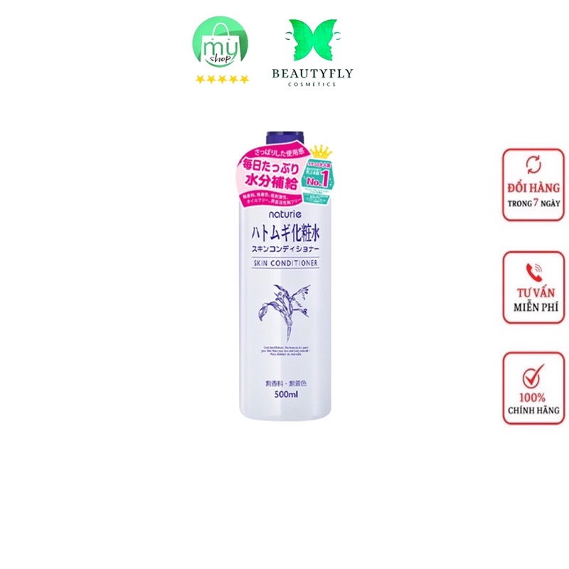 Nước Hoa Hồng Naturie ý dĩ Nhật Bản 500ml, Làm sạch , Trắng Da, khít lỗ chân lông