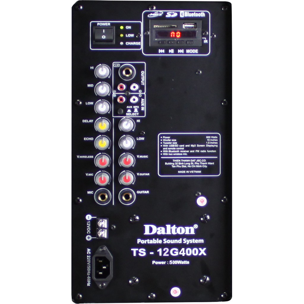 Loa kéo Karaoke Dalton TS-12G400X