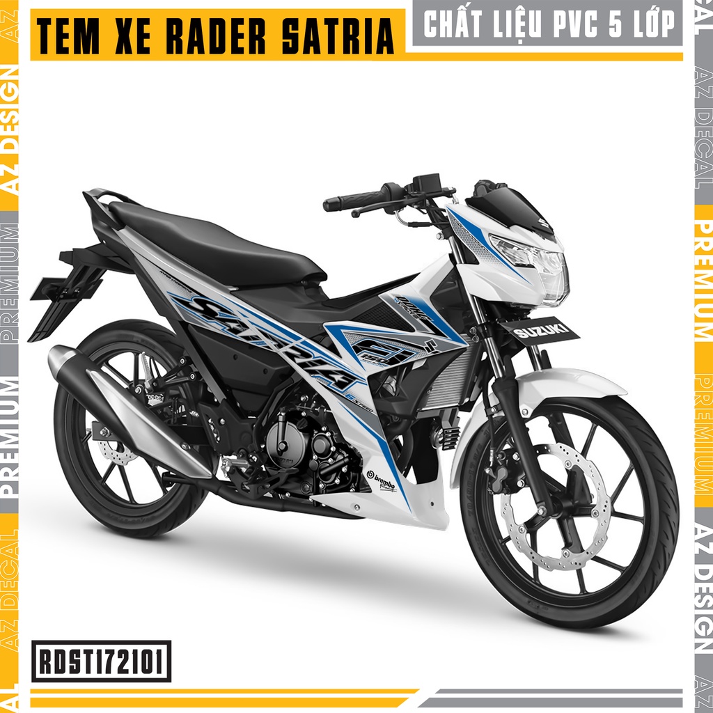 Tem Rời Dán Xe Suzuki Raider - Satria DOHC | RDST172101 | Decal Chế Chất Liệu PVC Chống Nước, Dễ Dán Tại Nhà