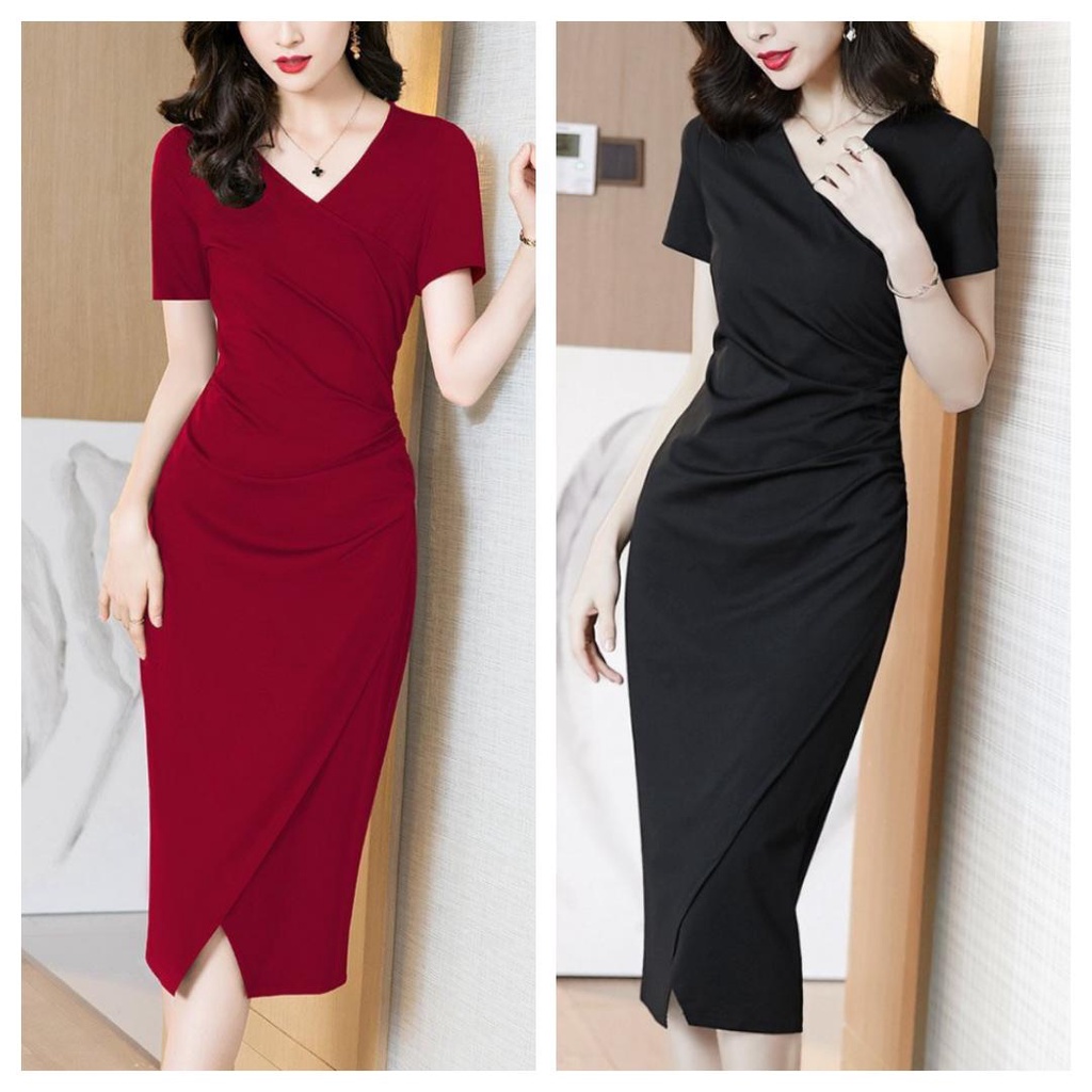 Đầm Ôm Body Dạ Hội Dự Tiệc Cô V Tay Bèo Cực Sang BY4564