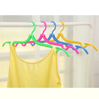 Móc treo quần áo 2 dây thu gọn vali hành lý du lịch bằng nhựa cao cấp có cài áo 2 dây