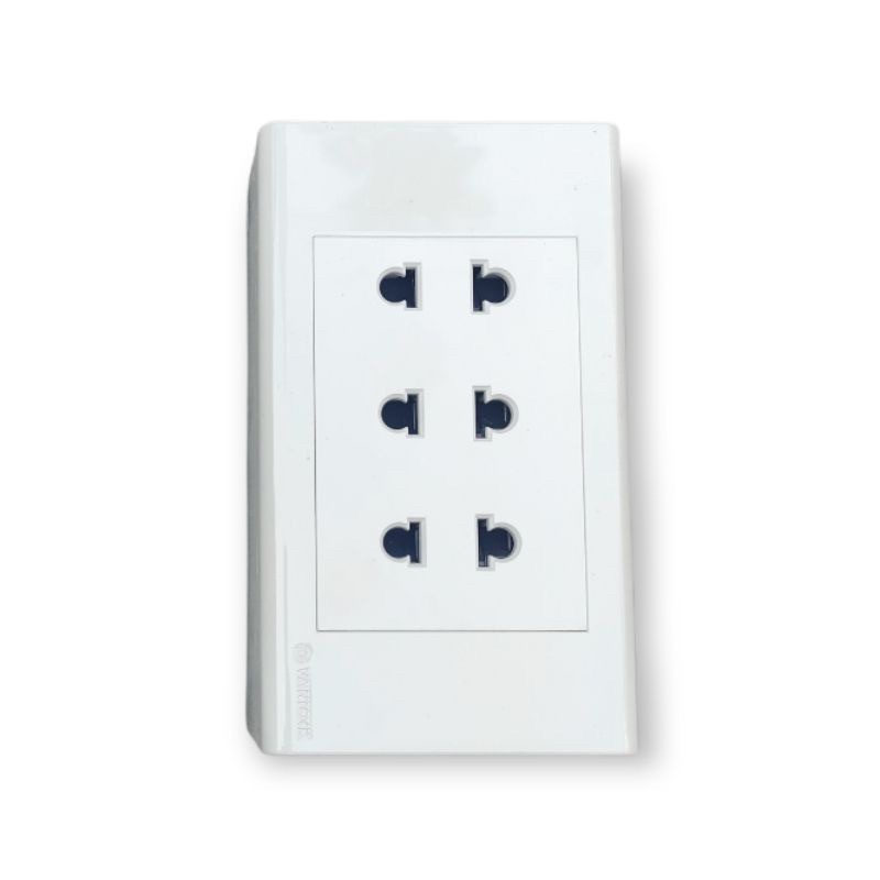 Ổ cắm 2 lỗ 3 lỗ ốp nổi gắn tường Sino Vanlock S18 bao gồm đế nổi
