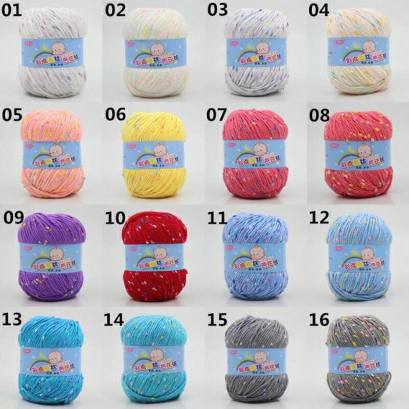 Cuộn Len Đan Sợi Móc Nhiều Màu Tùy Chọn 50G