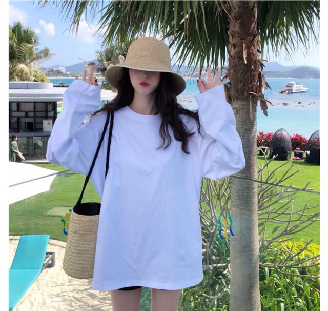 (Xả sốc lẻ màu) Áo Thun Cotton Tay Dài Form Rộng Màu Trơn LIKANO AT15 | BigBuy360 - bigbuy360.vn