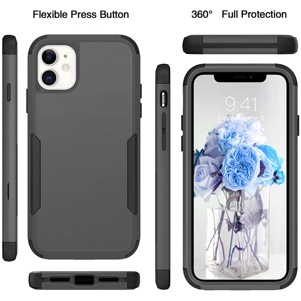 Ốp Điện Thoại pc Cứng Viền tpu Dẻo 3 Trong 1 Chống Sốc Cho iphone 15 pro max / 14 pro max / 13 pro max / 12 pro max / 11 pro max / se 2022