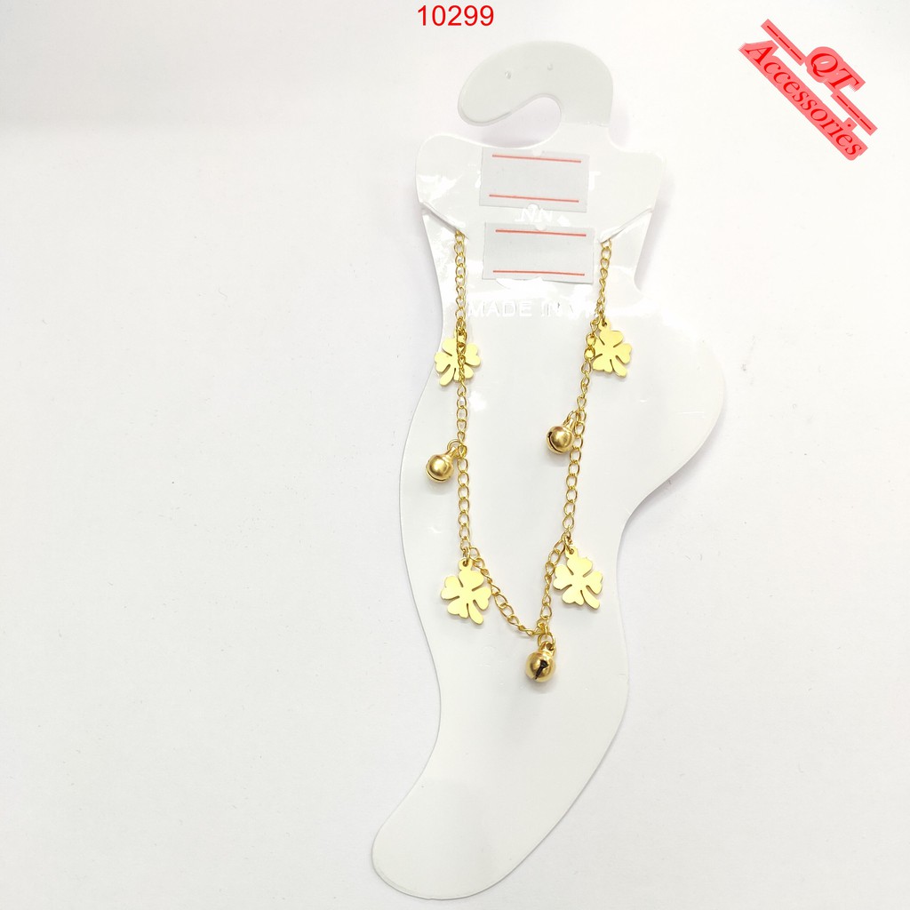 Lắc chân titan mạ vàng 99k cỏ bốn lá siêu bền màu