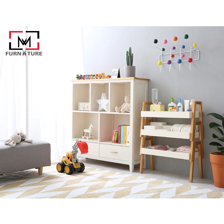 Combo 3 khay gỗ đa năng màu trắng thương hiệu MW FURNITURE - Nội thất trang trí