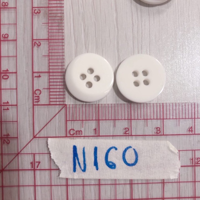 Combo 10 nút áo trắng trơn N160-162