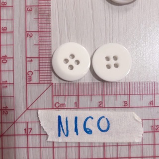 Combo 10 nút áo trắng trơn N160-162 (phụ kiện may vá, trang trí quần áo,Handmade,DIY)