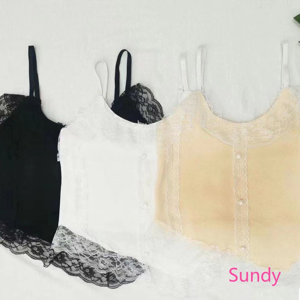 Áo Hai Dây Phối Ren Quyến Rũ Thời Trang Mùa Hè Cho Nữ