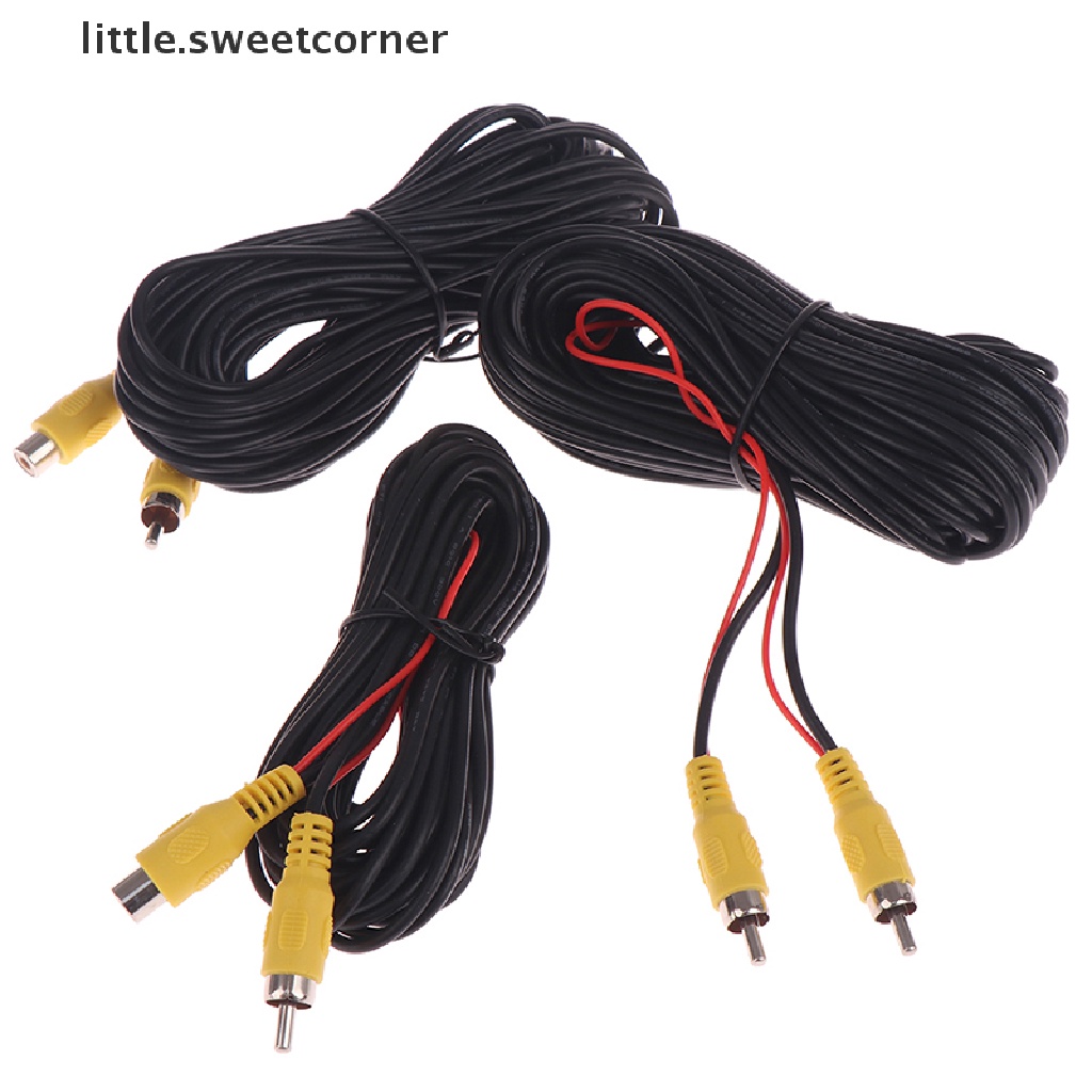 [little.sweetcorner] RCA Male Female Car Reverse Rear View Camera Video Extension Cable Cord 6-20M Boutique