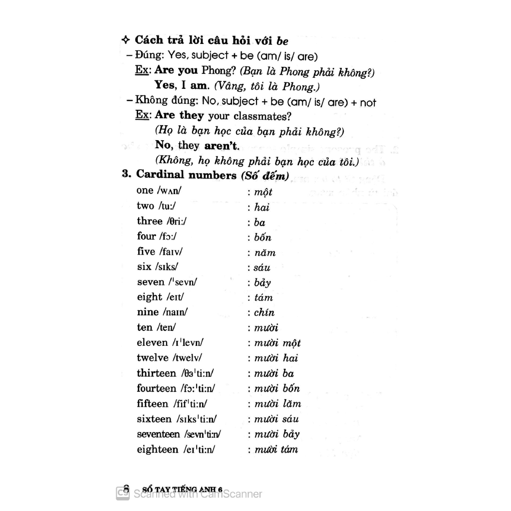 Sách - Sổ Tay Tiếng Anh - Lớp 6