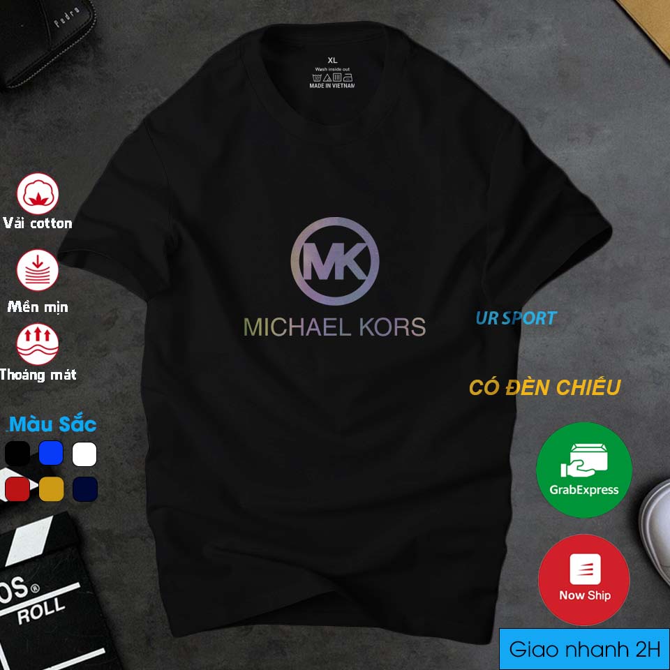 Áo thun nam cổ tròn MKors phản quang 7 màu cá tính, chất vải cotton 4 chiều cao cấp thoáng mát