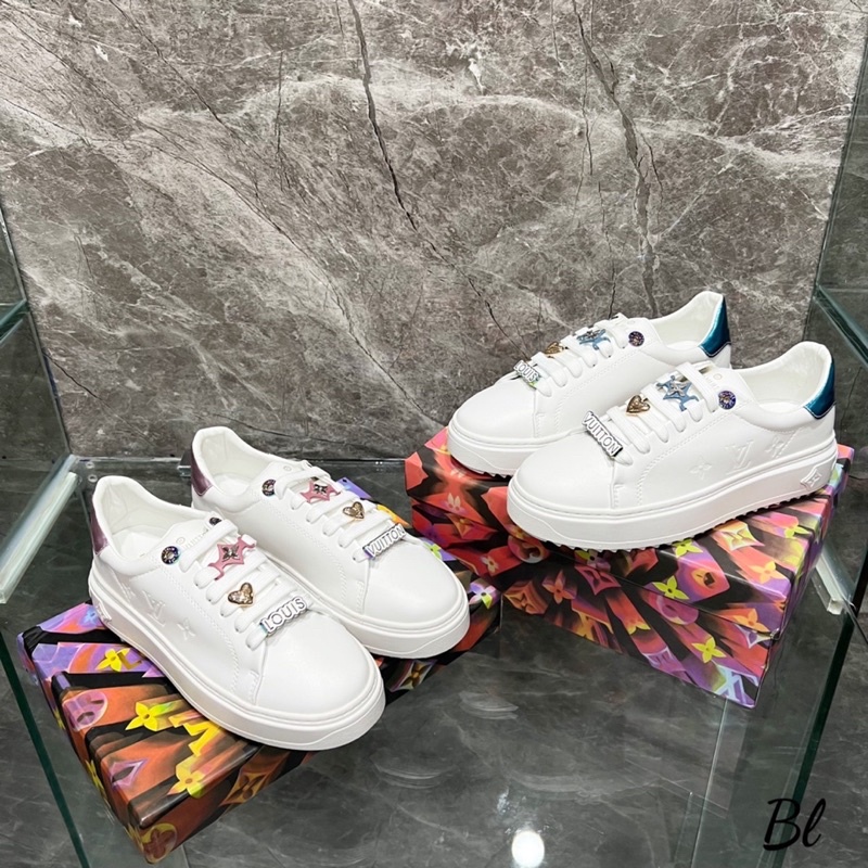 Thể Thao LV Gót Bạc Hồng Xanh Full Size 35-39