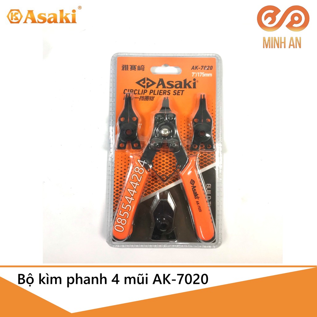 Kìm mở phe 7" [4 in 1] Asaki AK-7020