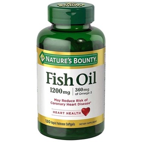 Fish Oil Nature Made Burp-Less 1000mg 300mg Omega3 Dầu cá tốt tim mạch não bộ sáng mắt 150 viên