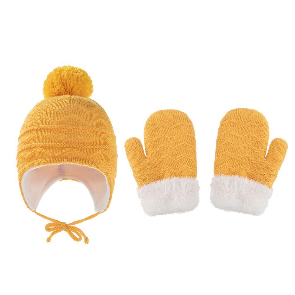 Bộ Găng Tay + Nón + Bóng Lông Xù Đáng Yêu Cho Bé 0-3 Tuổi
