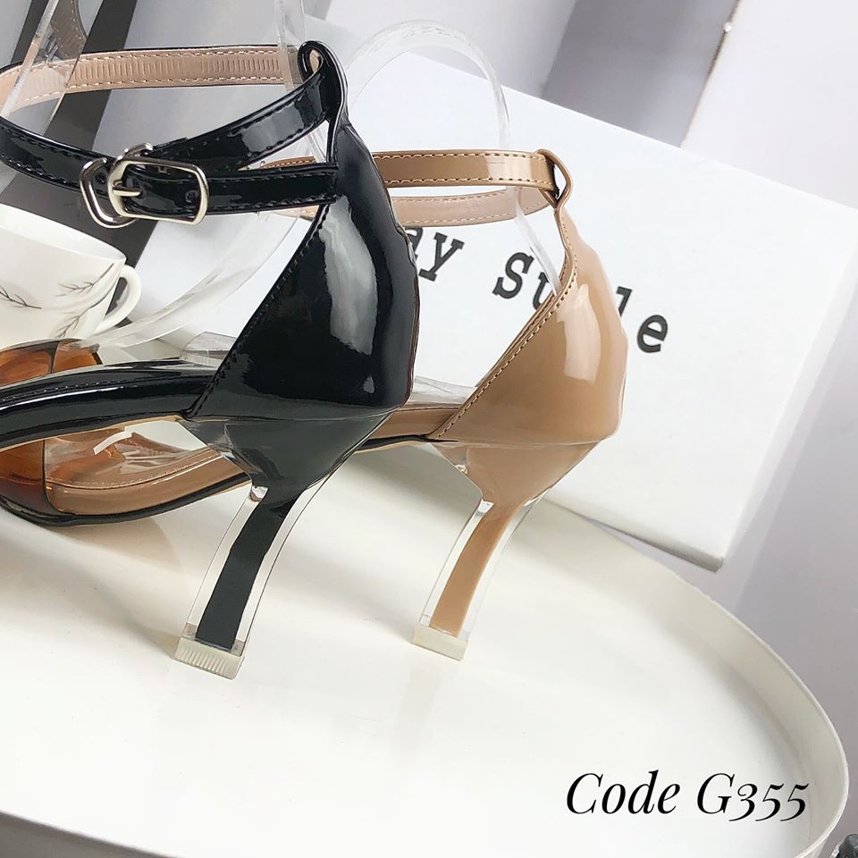 Sandal gót nhọn đơn giản Today Style da mềm 5p G355