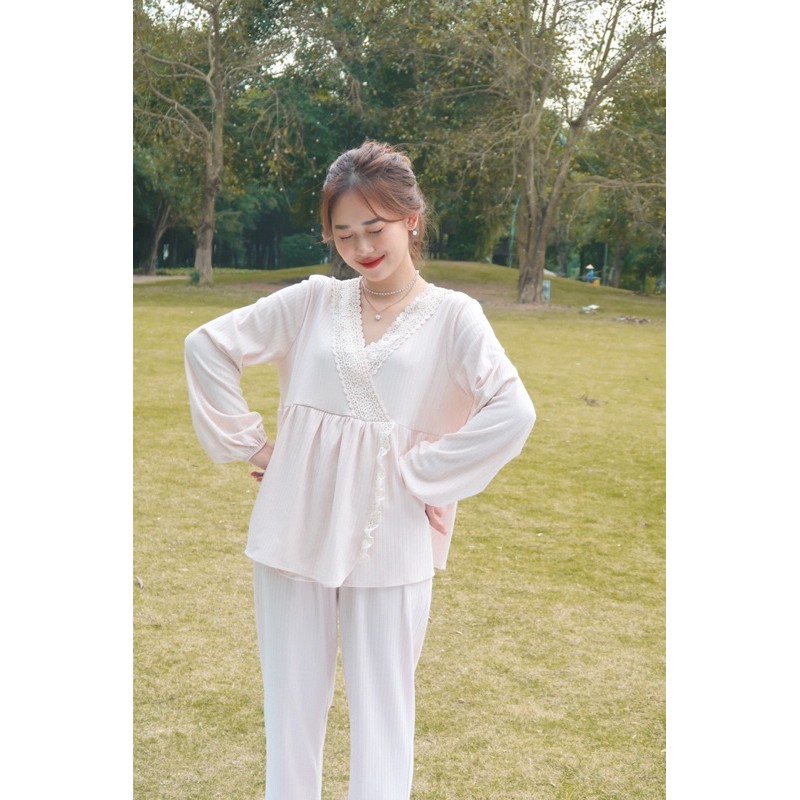 Jingle Bell Set - bộ ngủ viền ren