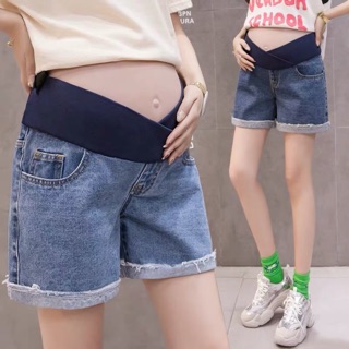 Quần short bò bầu cạp chéo hàng đẹp loại 1