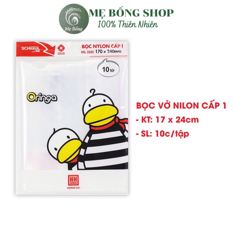 Bọc vở nilon cấp 1 Hồng Hà -Mã 3245 tập 10 chiếc