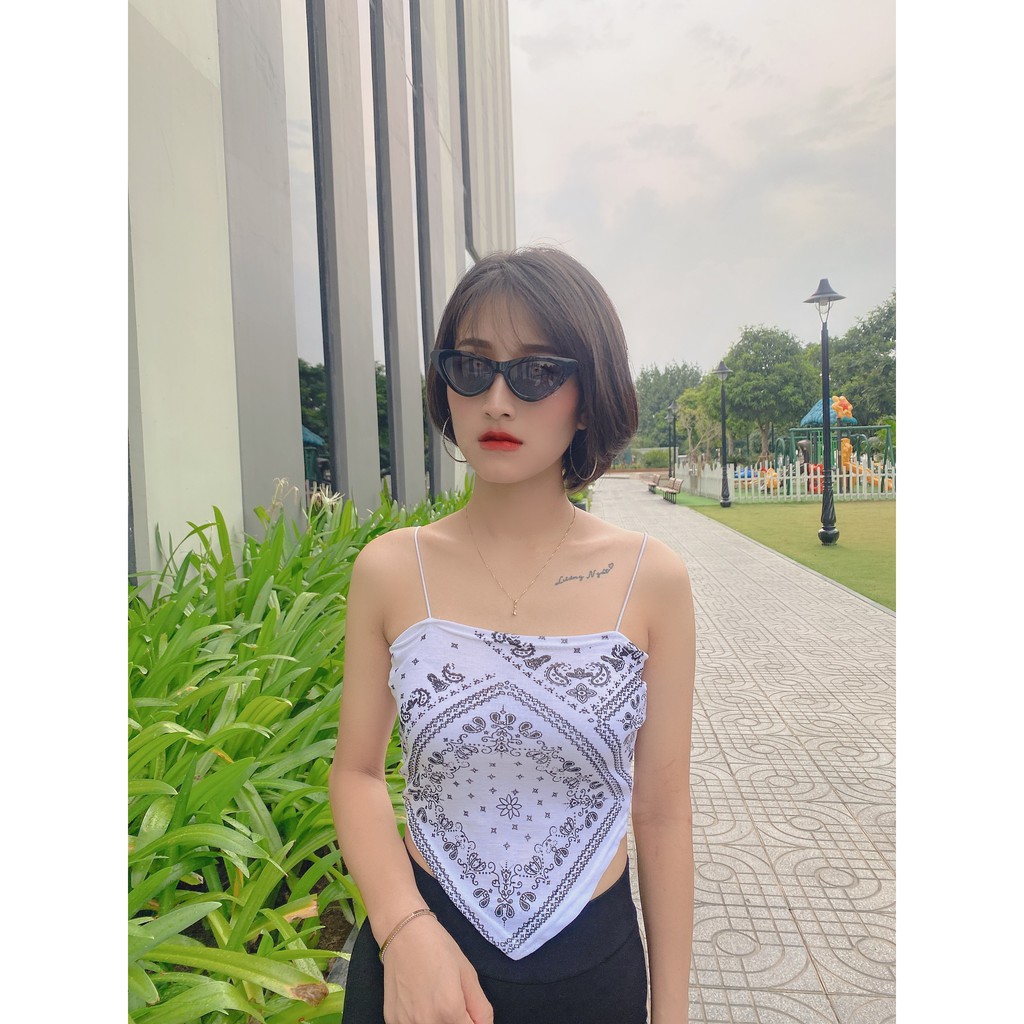 Áo Yếm⚡Áo Hai Dây⚡Croptop Vintage Nữ Thổ Cẩm Chất Áo Thun Siêu Mát, Siêu Sành Điệu, Nổi Bật Dành Cho Cô Nàng Quyến Rũ | BigBuy360 - bigbuy360.vn