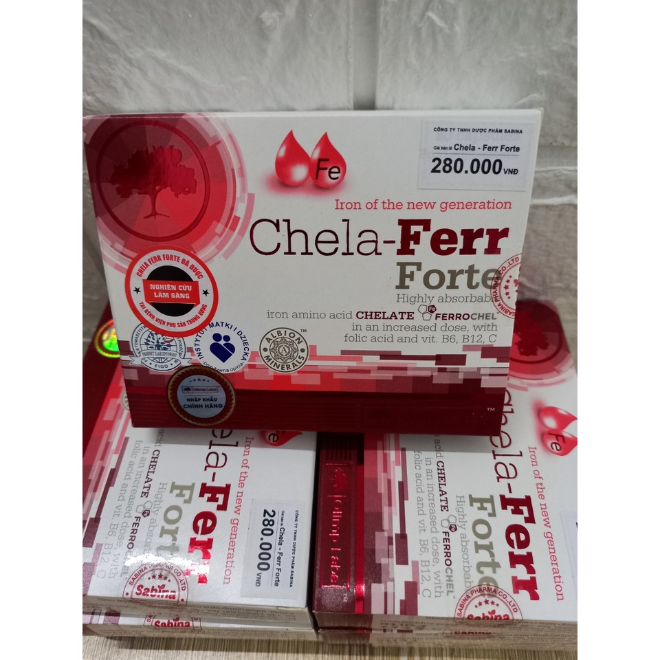 Chela-Ferr® Forte ( Nhập khẩu BA LAN) Bổ sung sắt. cải thiện thiếu máu do thiếu sắt