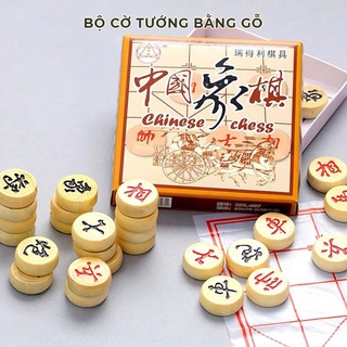 Cờ tướng bàn giấy nilong chống thấm nước Quân cờ bằng gỗ và nhựa - Lựa chọn tùy sở thích người chơi